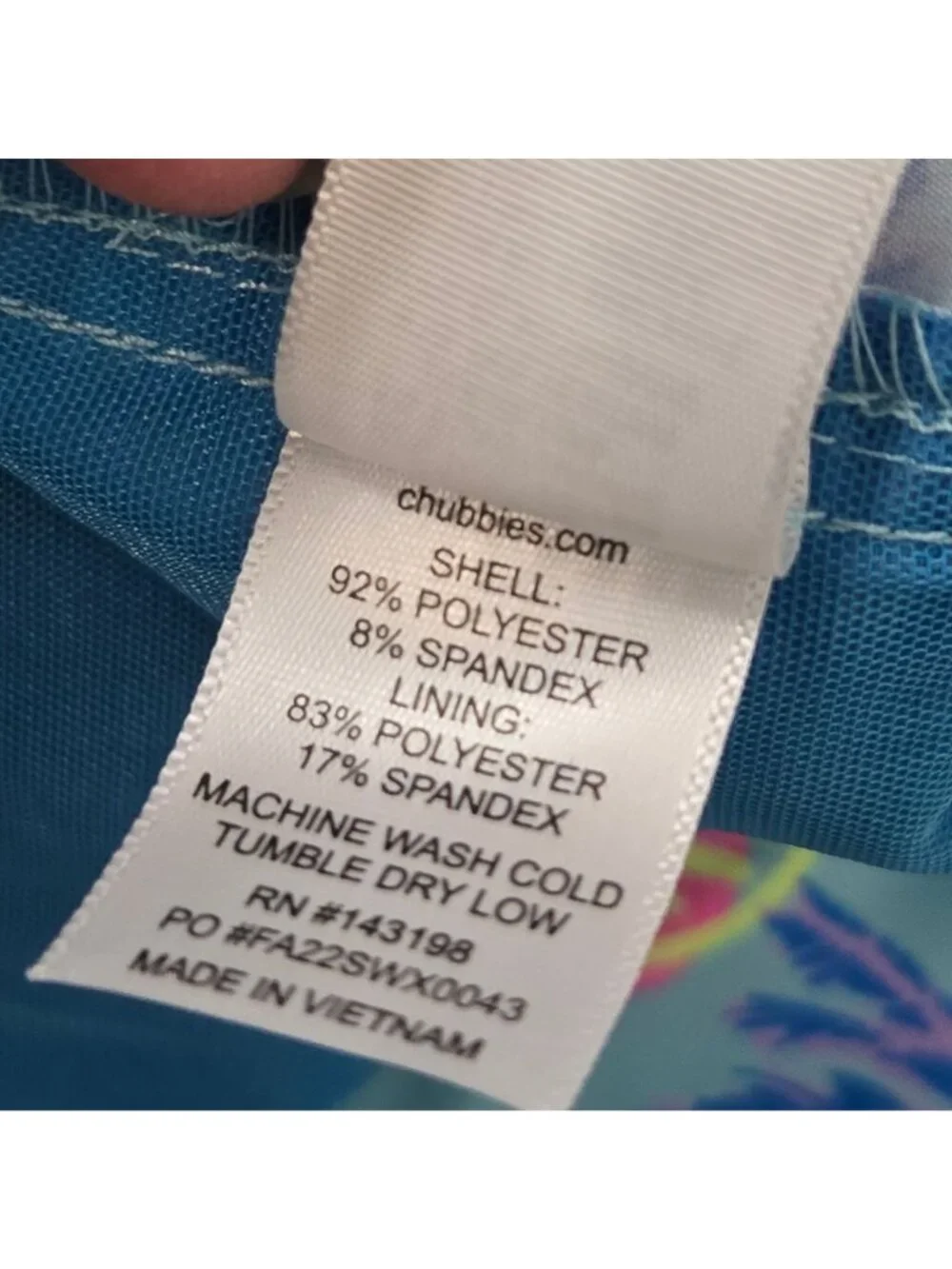 Chubbies Men's Size L Idyllic Swim Trunks 7